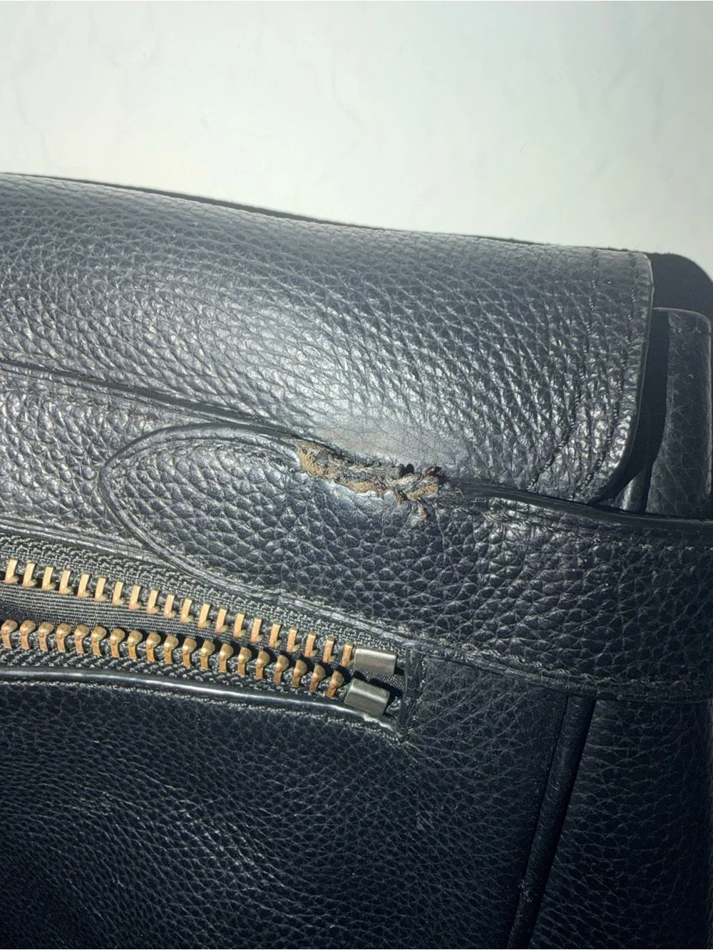Coach Black Pebbled Leather Messenger Briefcase Laptop Bag Crossbody